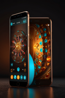 Smartphone mit Casino-App auf dem Display